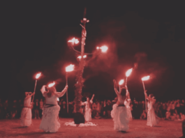 Danza de los elementos en la noche de los candiles 2024.