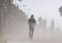 El temporal de viento deja en Almería incidencias leves y una jornada marcada por cierres preventivos