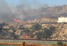 Otro incendio entre Viator y Huércal de Almería obliga a movilizar un amplio operativo en el Andarax