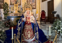 La Virgen del Rosario Coronada regresa a Gádor tras cinco meses de restauración